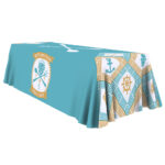 one choice 8ft table throw 4 sided with custom print 2